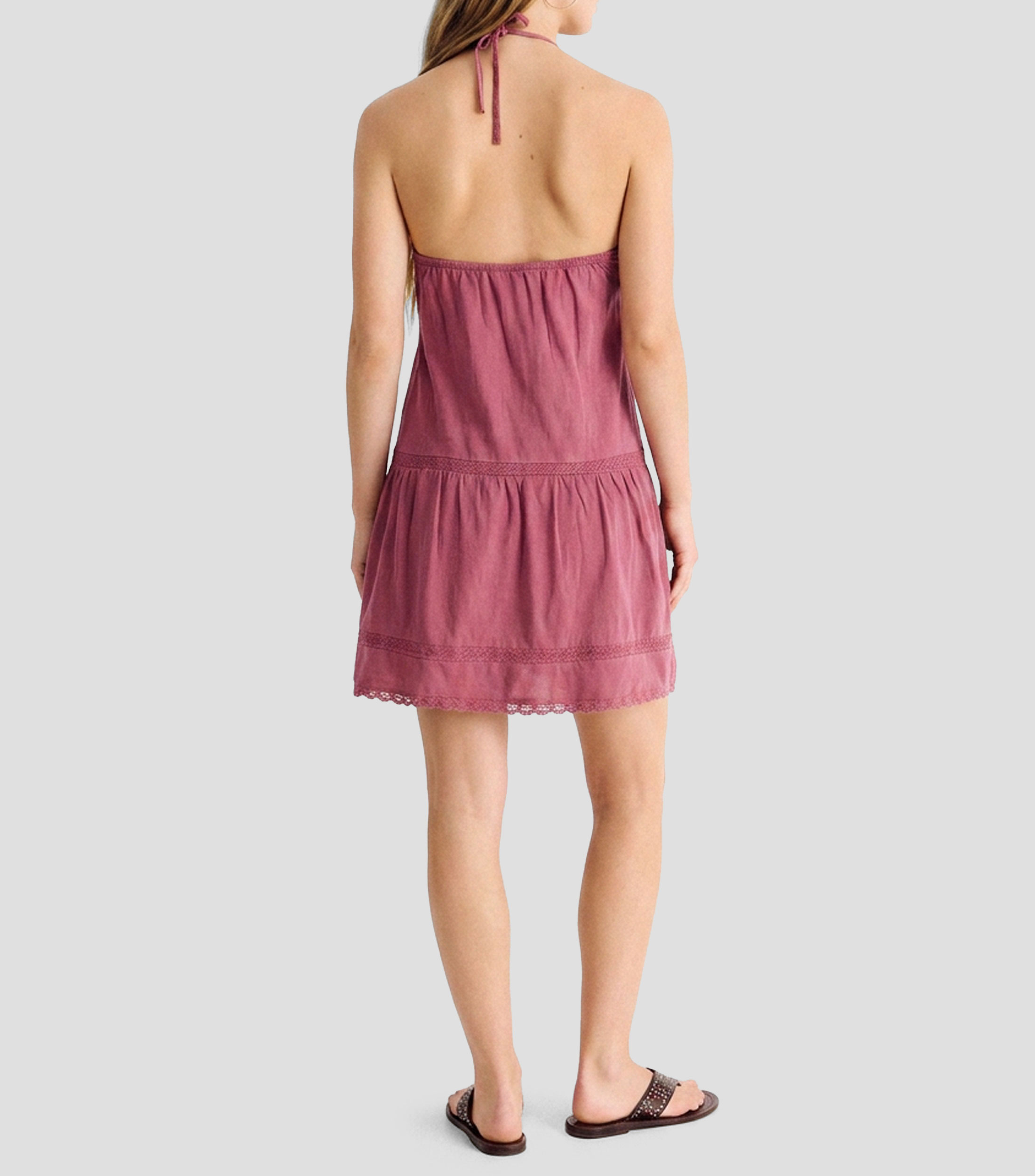 Vestido mini liso Mujer